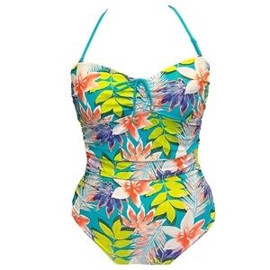 Bundle of 2: Nass-eau One-Piece Tropical Swimsuit & Joe Fresh Cover-up